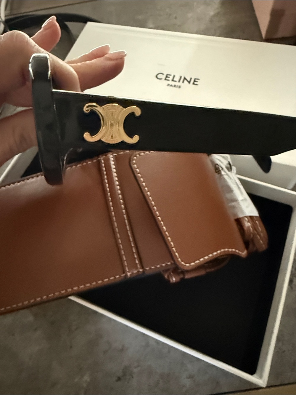 Celine Black Oval Sunglasses with Dark Lenses - Picture 6 of 8